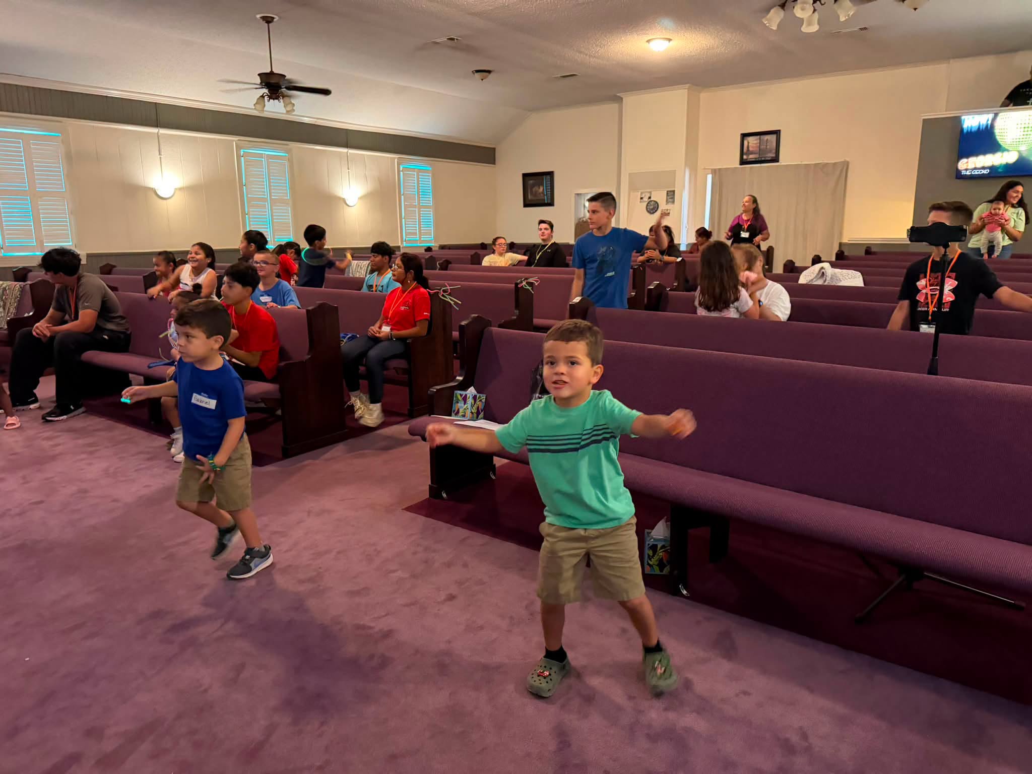 Children enjoying an activity at Faith Center